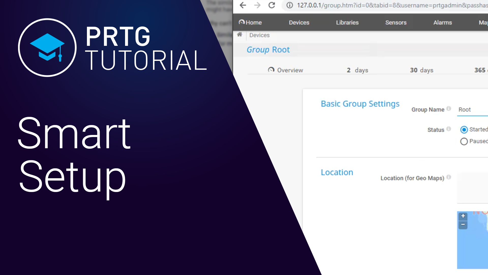 Installation and initial configuration with smart setup